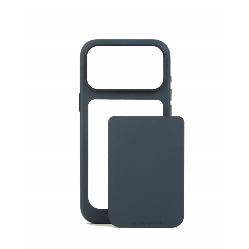 Mujjo Troubadour Modular Leather Case odinis dėklas Apple iPhone 18 Pro Max / 17 Pro Max, MagSafe, bazalto spalvos