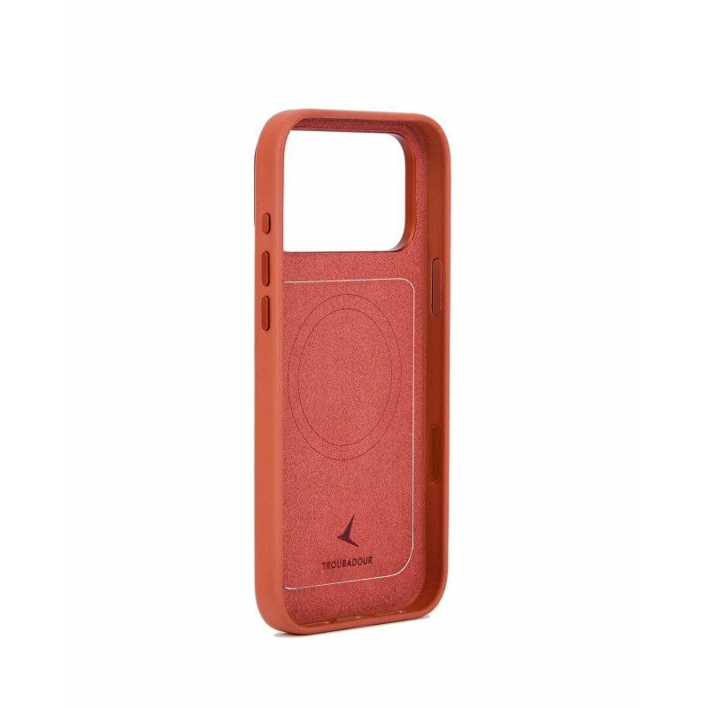 Mujjo Troubadour Modular Leather Case odinis dėklas Apple iPhone 18 Pro Max / 17 Pro Max, MagSafe, terakotos spalvos