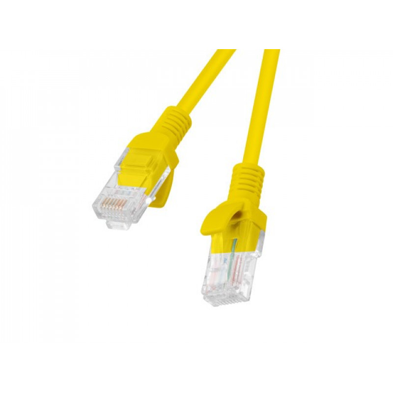 Lanberg PCU6-10CC-0100-Y Cat6 U/UTP komutacinis kabelis, 1 m, geltonas