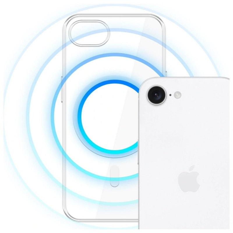 3MK Clear MagCase Apple iPhone 17e / 16e dėklas su MagSafe, skaidrus