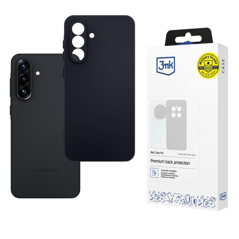 3MK Matt Case Pro Samsung Galaxy A36 5G dėklas, juodas
