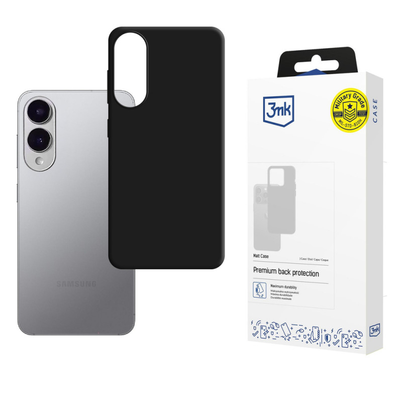 3MK Matt Case telefono dėklas, skirtas Samsung Galaxy S25 Edge, juodas