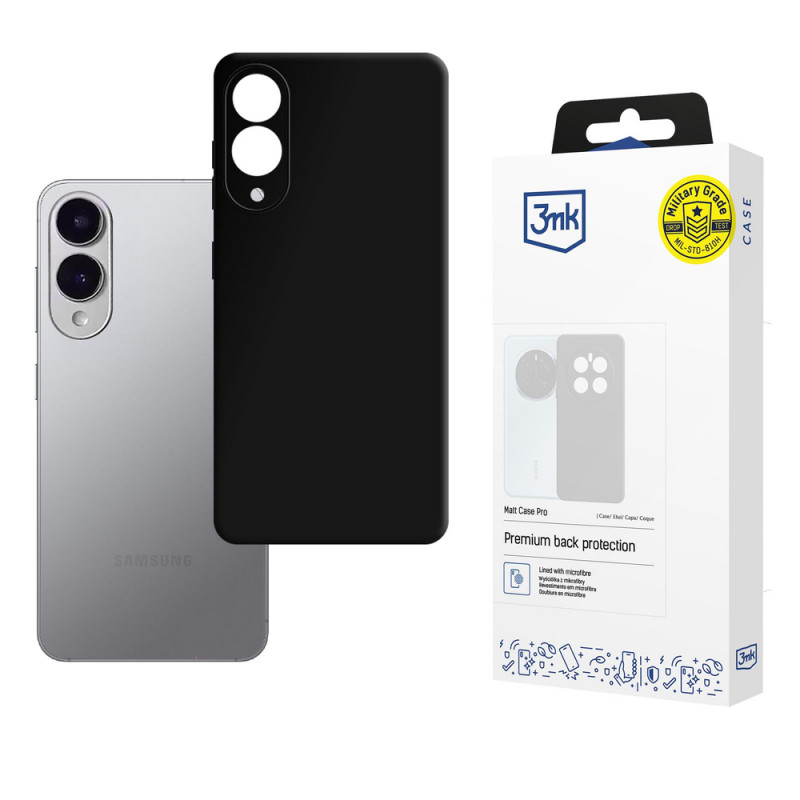 3MK Matt Case Pro telefono dėklas, skirtas Samsung Galaxy S25 Edge, juodas