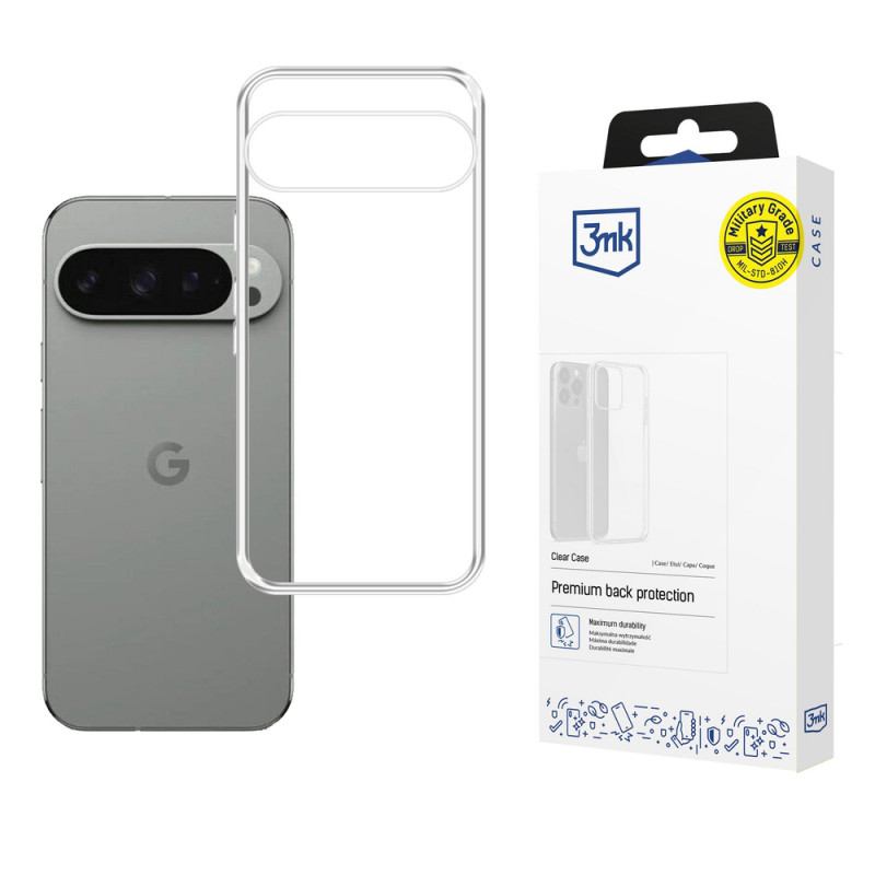3MK Clear Case telefono dėklas, skirtas Google Pixel 10 / Pixel 10 Pro, skaidrus