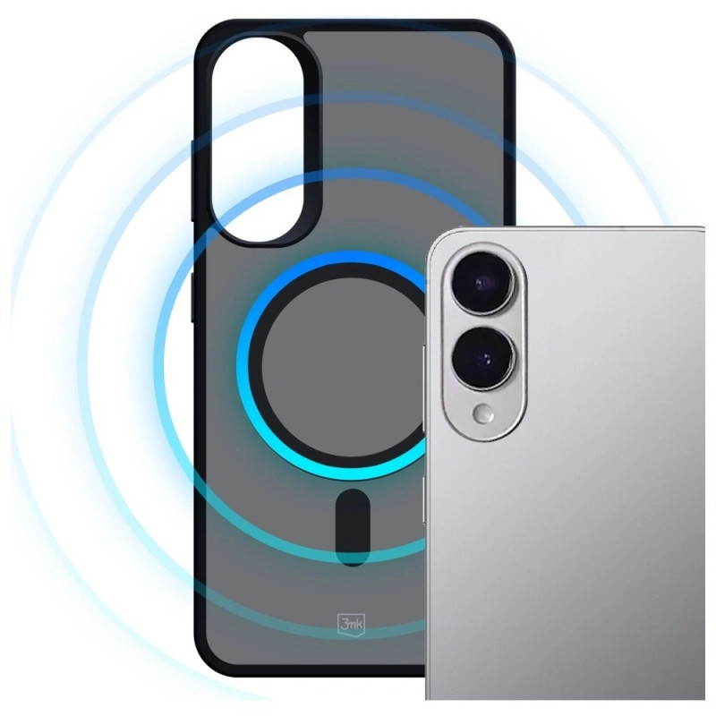 3MK Smoke MagCase telefono dėklas Samsung Galaxy S25 Edge, juodas
