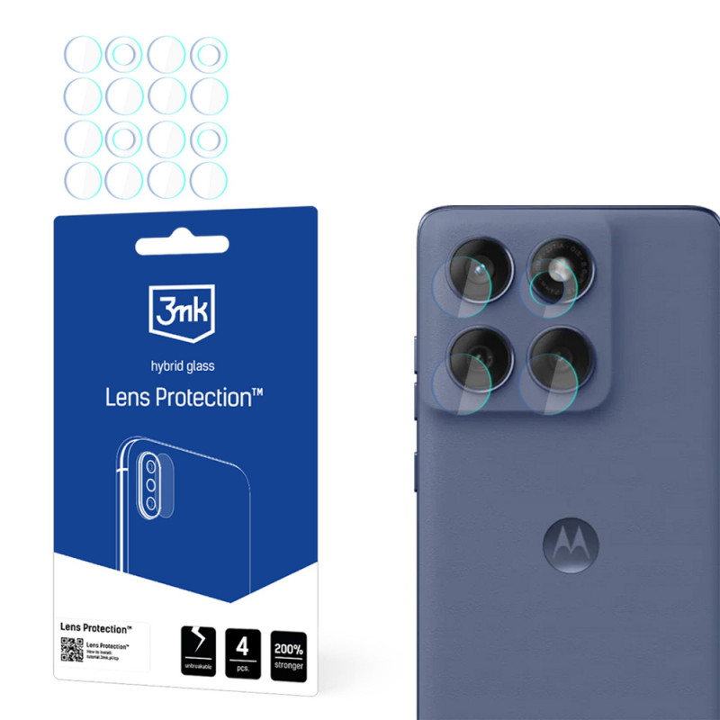 3MK Lens Protection hibridinis kameros objektyvo stiklas Motorola Edge 60 Fusion / Edge 60 (4 vnt.)