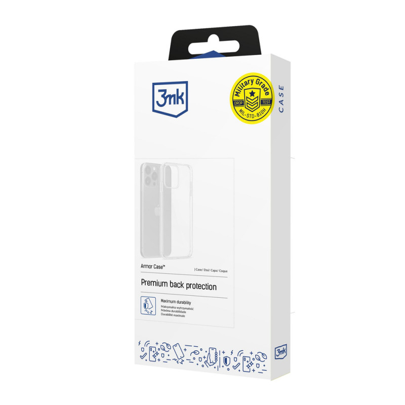 3mk Armor Case apsauginis dėklas Apple iPhone 17 Pro / 18 Pro, skaidrus