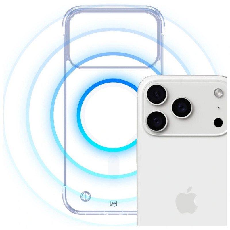 3mk Just20g MagCase dėklas Apple iPhone 17 Pro Max, permatomas, polikarbonatas