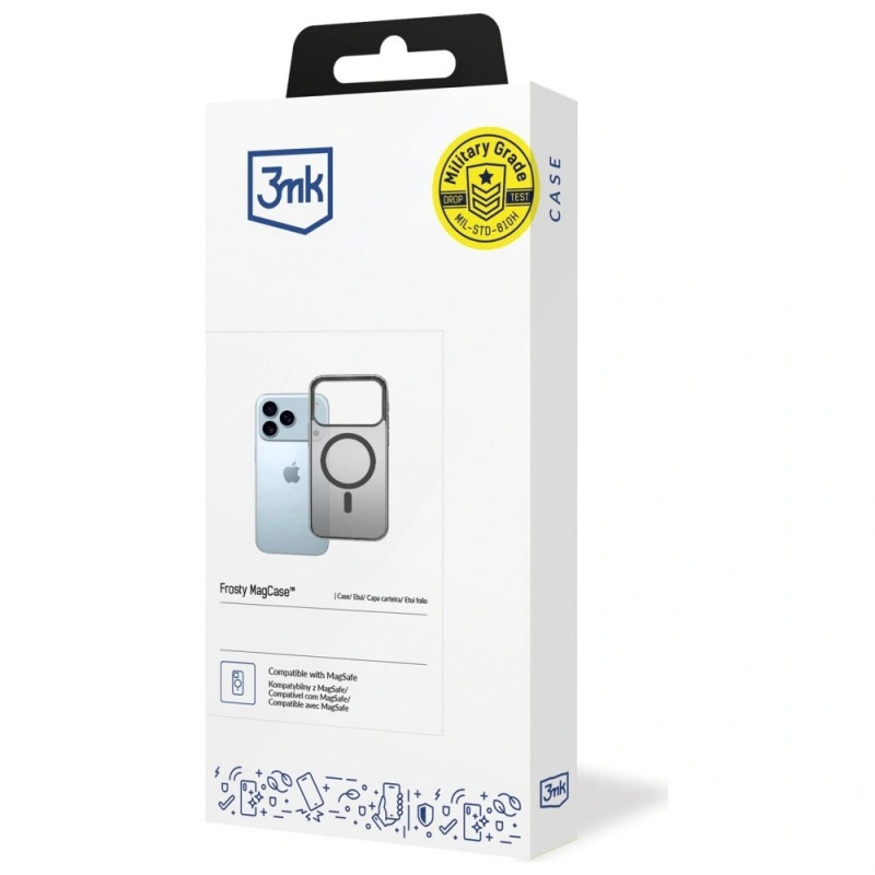 3mk Frosty MagCase dėklas Apple iPhone 17 Pro Max, juodas