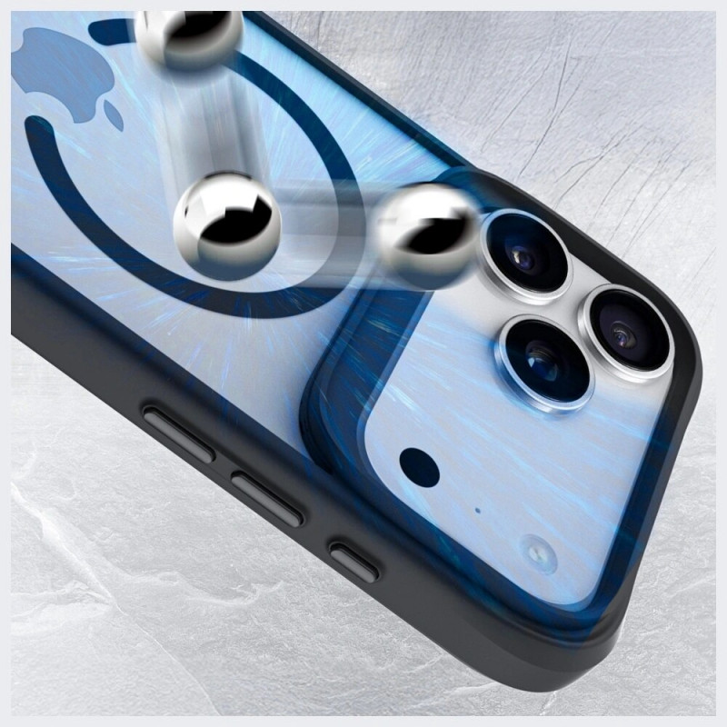 3mk Satin Armor MagCase dėklas Apple iPhone 17 Pro Max, permatomas juodas