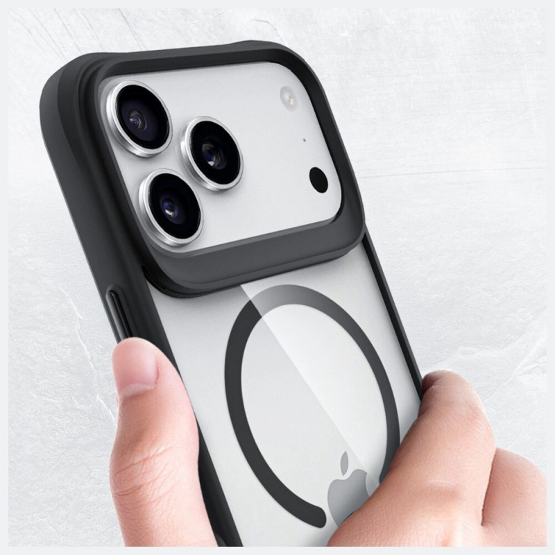 3mk Satin Armor MagCase dėklas Apple iPhone 17 Pro Max, permatomas juodas