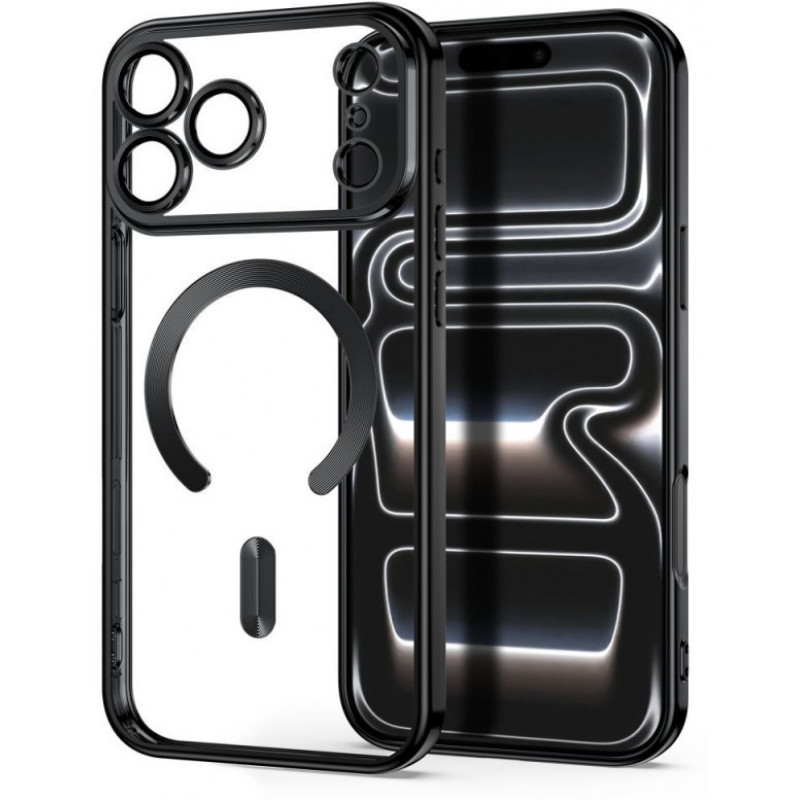 Tech-Protect MagFlex MagSafe dėklas Apple iPhone 17 Pro / 18 Pro, blizgus juodas