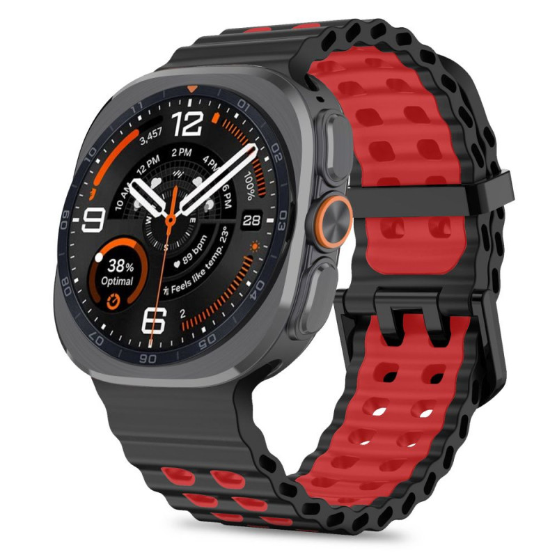 Tech-Protect Iconband Pro laikrodžio dirželis Samsung Galaxy Watch Ultra 1 / 2 (2024-2026), 47 mm, juodas ir raudonas