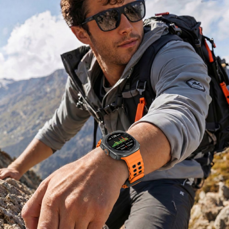 Tech-Protect Iconband Pro laikrodžio dirželis Samsung Galaxy Watch Ultra 1 / 2 (2024-2026), 47 mm, oranžinis ir juodas