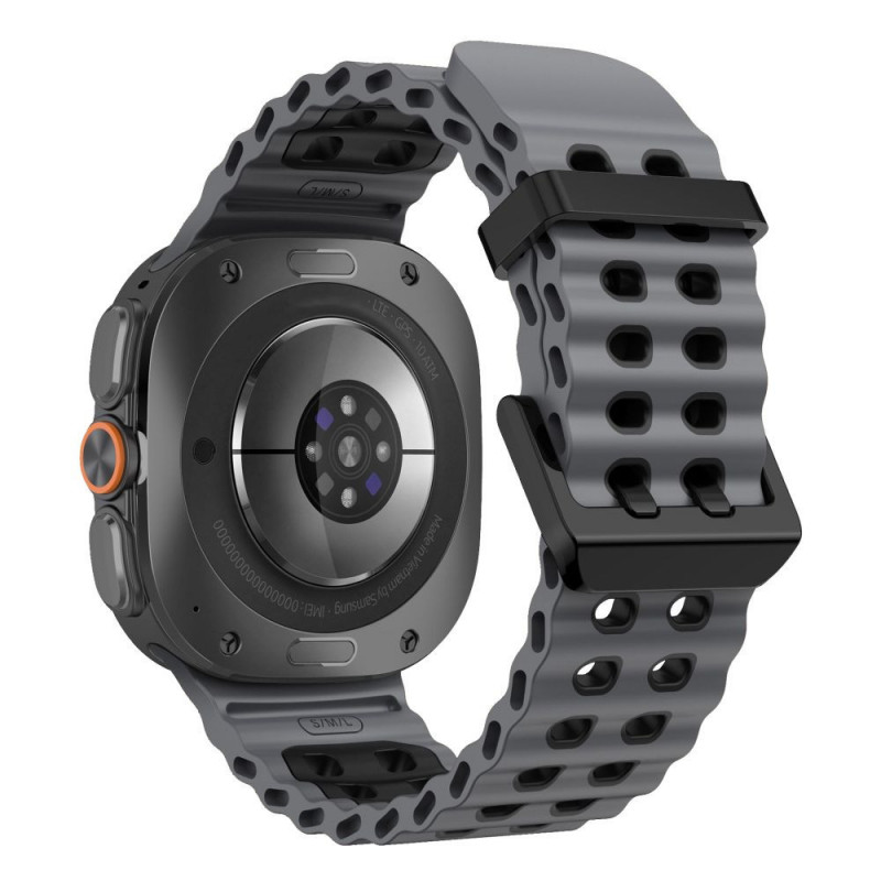 Tech-Protect Iconband Pro laikrodžio dirželis Samsung Galaxy Watch Ultra 1 / 2 (2024-2026), 47 mm, pilkas ir juodas