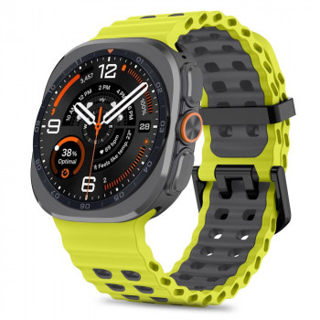 Tech-Protect Iconband Pro laikrodžio dirželis Samsung Galaxy Watch Ultra 1 / 2 (2024-2026), 47 mm, salotinis ir juodas