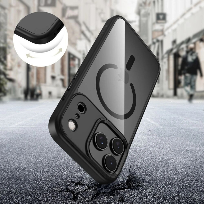 Tech-Protect MagMat MagSafe dėklas Apple iPhone 17 Pro Max, juodas/skaidrus