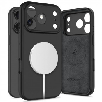 Tech-Protect Silicone MagSafe dėklas Apple iPhone 17 Pro Max, juodas