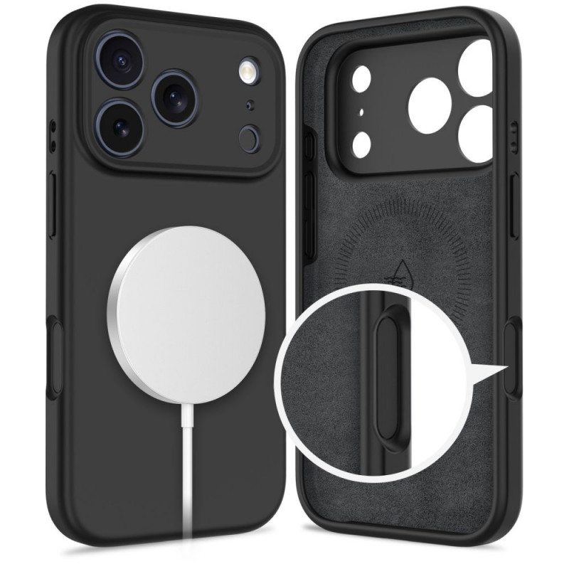 Tech-Protect Silicone MagSafe dėklas Apple iPhone 17 Pro Max, juodas