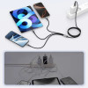 Tech-Protect UltraBoost DNA 3 viename kabelis USB-A į Lightning / USB-C / Micro-USB, 3 A, 120 cm, plieno pilkas