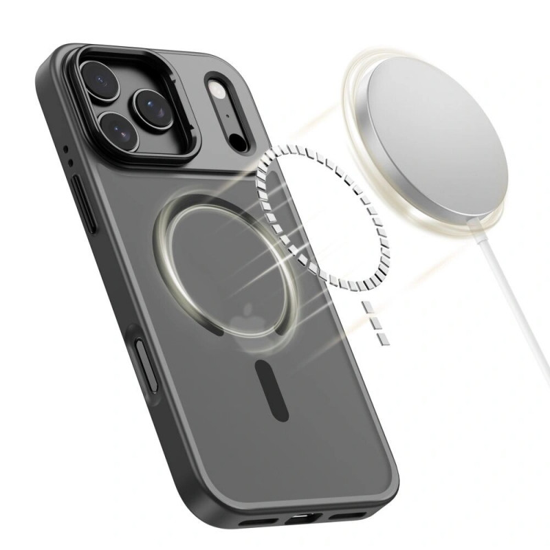 Tech-Protect Magstand MagSafe dėklas Apple iPhone 17 Pro, matinė juoda spalva
