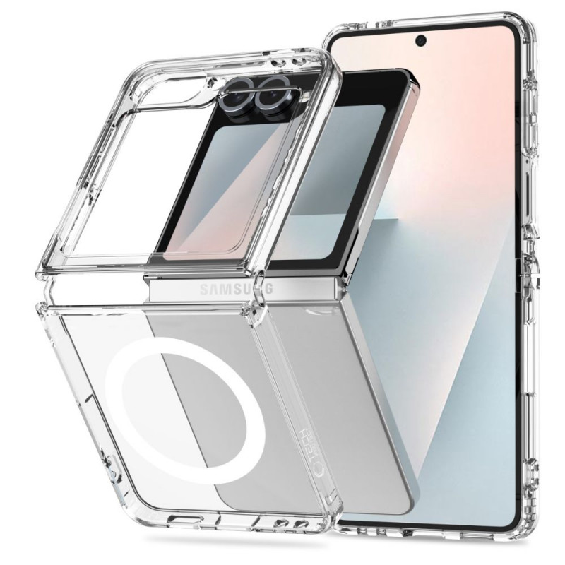 Tech-Protect Flexair Hybrid MagSafe dėklas Samsung Galaxy Z Flip 6 / 7 FE, skaidrus