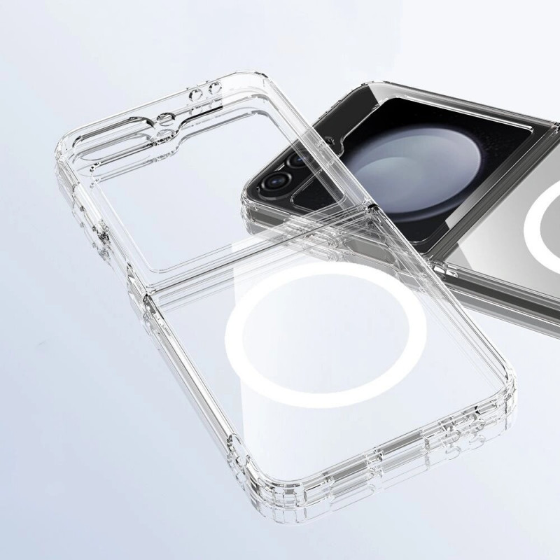 Tech-Protect Flexair Hybrid MagSafe dėklas Samsung Galaxy Z Flip 6 / 7 FE, skaidrus