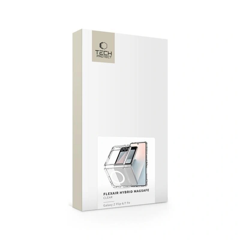 Tech-Protect Flexair Hybrid MagSafe dėklas Samsung Galaxy Z Flip 6 / 7 FE, skaidrus