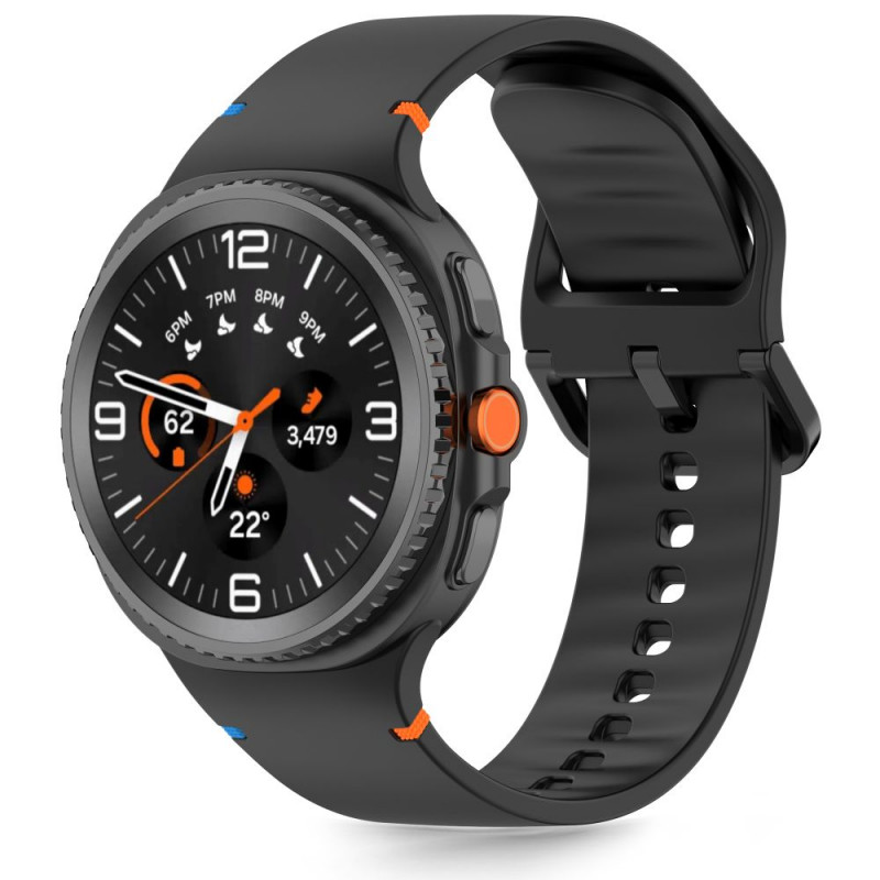 Tech-Protect Silicone dirželis Samsung Galaxy Watch 8 / 9 / Classic 40/44/46 mm, juodas