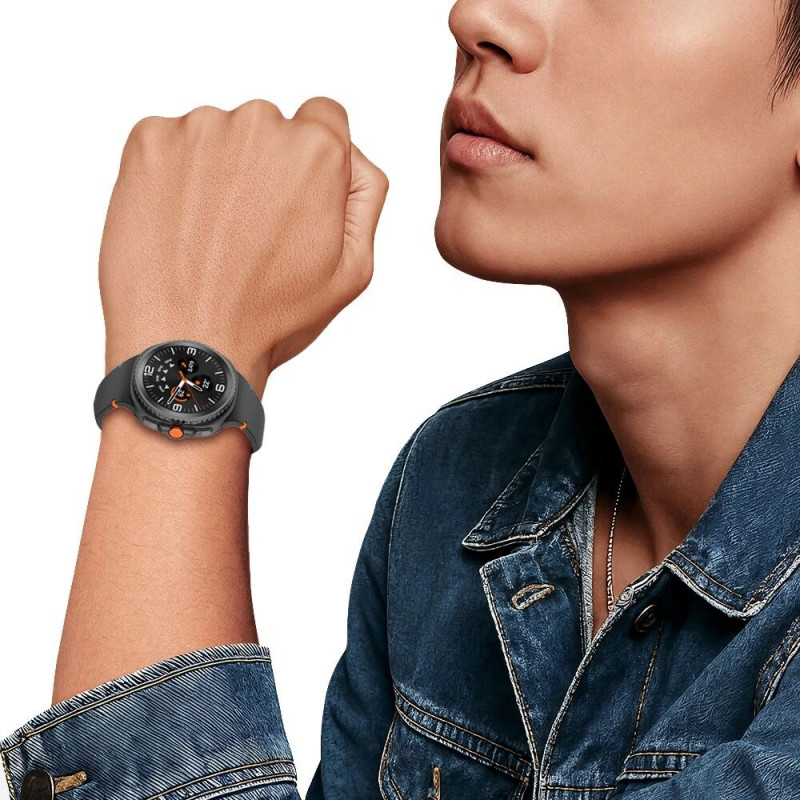 Tech-Protect Silicone dirželis Samsung Galaxy Watch 8 / 9 / Classic 40/44/46 mm, juodas