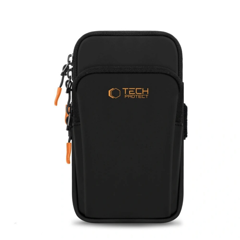 Tech-Protect M7 universali sportinė rankos juosta (dėklas), juoda/oranžinė