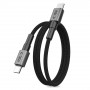 Tech-Protect Ultraboost DNA MagTwist USB-C kabelis PD 100W / 5A, 100 cm, geležies pilkos spalvos