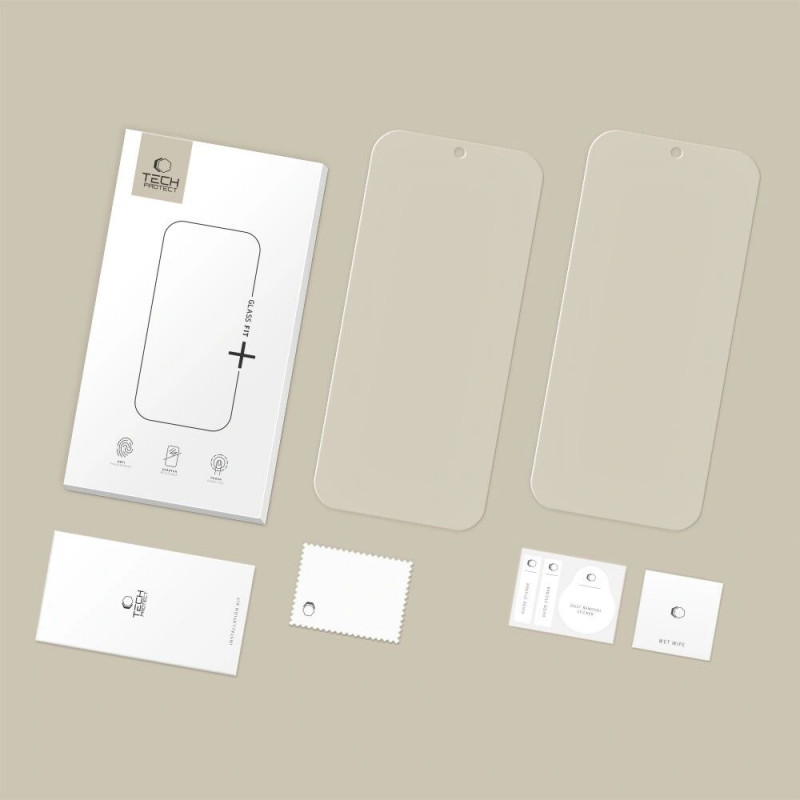 Tech-Protect Glass Fit+ grūdintas stiklas Google Pixel 9 Pro XL / 10 Pro XL / 11 Pro XL, skaidrus (2 vnt.)