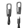 Tech-Protect Ultraboost DNA USB-C / USB-C kabelis raktų pakabuku PD 60W / 3A, 17 cm, geležies pilkos spalvos
