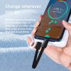 Tech-Protect Ultraboost DNA USB-C / USB-C kabelis raktų pakabuku PD 60W / 3A, 17 cm, geležies pilkos spalvos