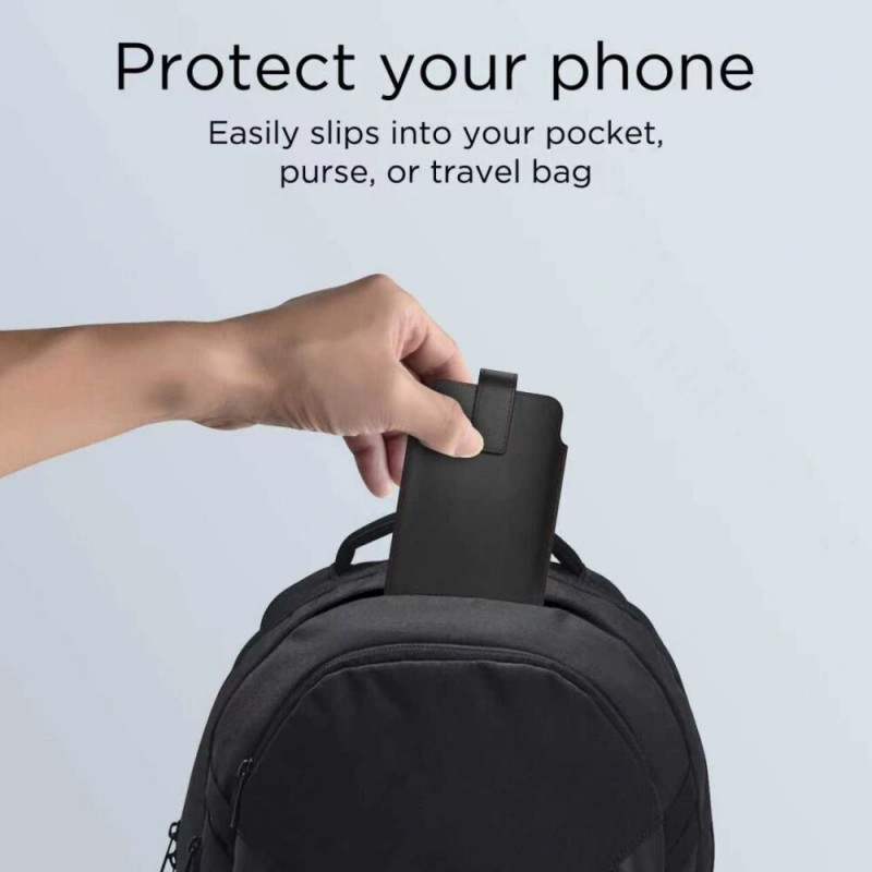 Tech-Protect SM65 universali telefono įmautė, 6,0-6,9 colio, ekologinė oda, juoda ir raudona