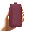 Tech-Protect SM65 universali telefono įmautė, 6,0-6,9 colio, ekologinė oda, bordo