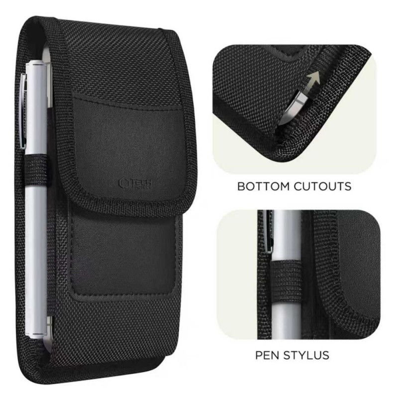 Tech-Protect SM85 universalus telefono dėklas ant diržo, 5,8-6,8 colio, nailonas, juodas