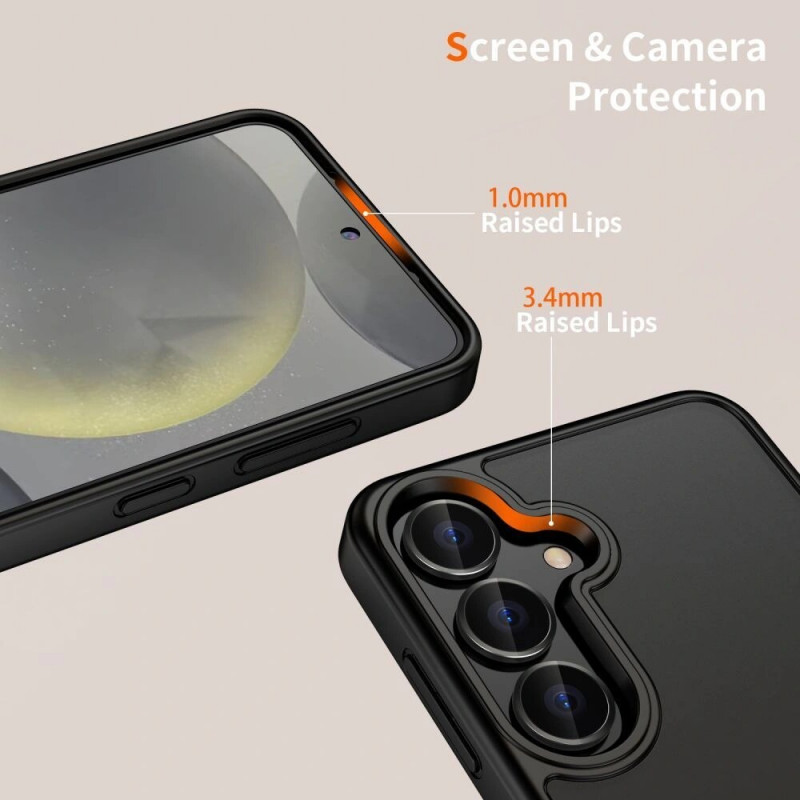 Tech-Protect MagMat dėklas, skirtas Samsung Galaxy S25 FE, matinis juodas