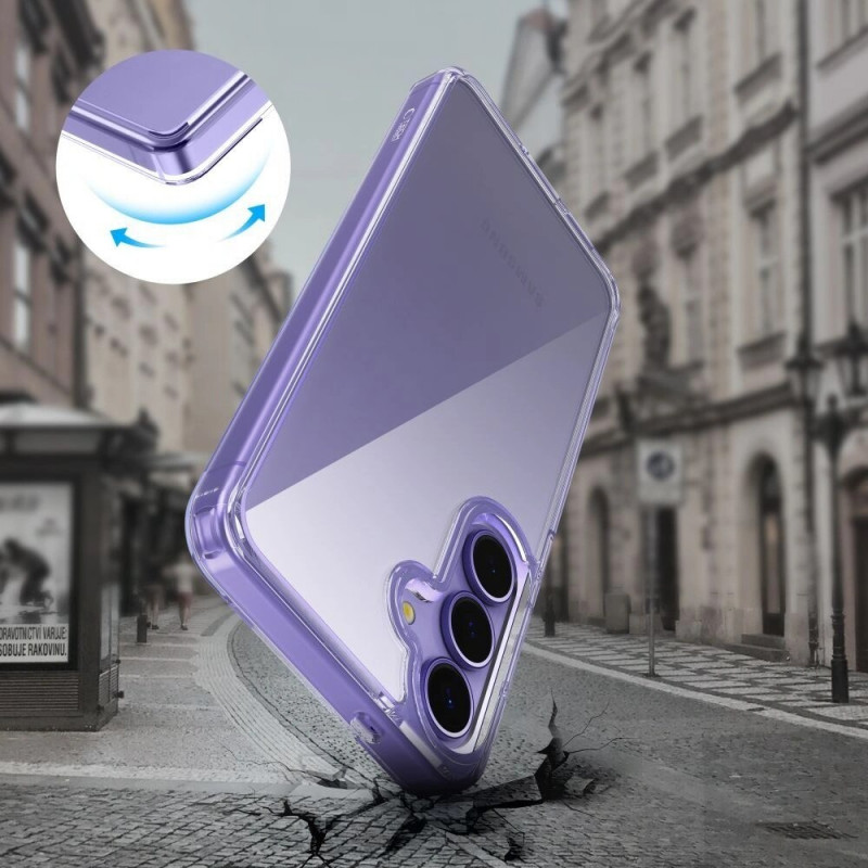 Tech-Protect Flexair Hybrid dėklas, skirtas Samsung Galaxy S25 FE, skaidrus