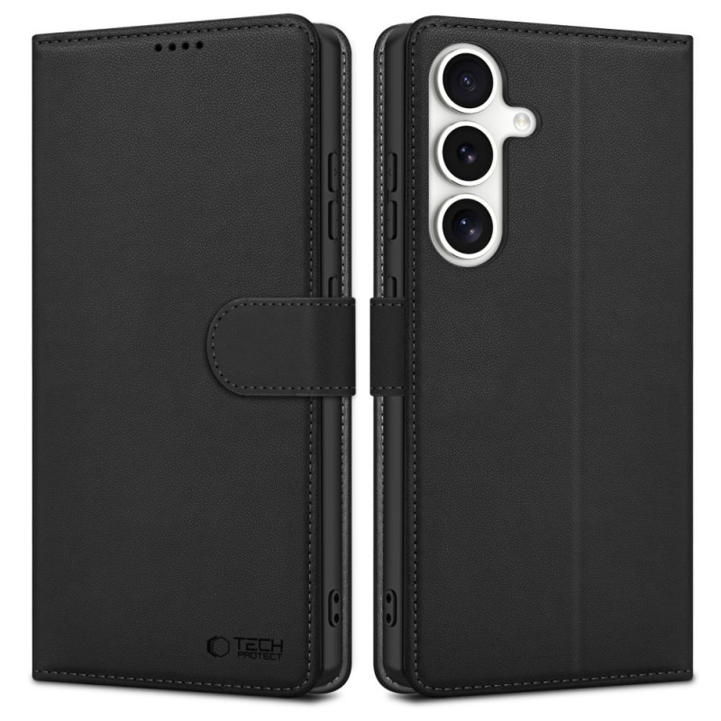 Tech-Protect Wallet dėklas-piniginė, skirtas Samsung Galaxy S25 FE, juodas