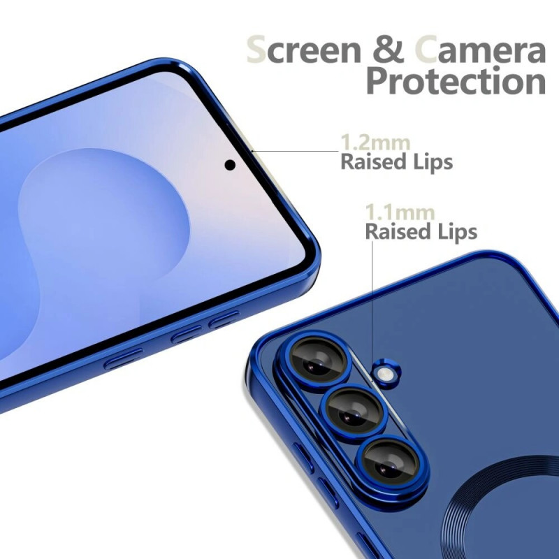Tech-Protect Magflex MagSafe dėklas, skirtas Samsung Galaxy S25 FE, tamsiai mėlynas