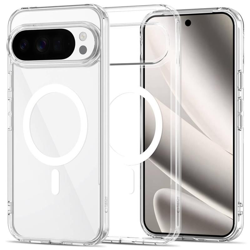 Tech-Protect FlexAir Hybrid MagSafe dėklas Google Pixel 10 / 10 Pro, skaidrus