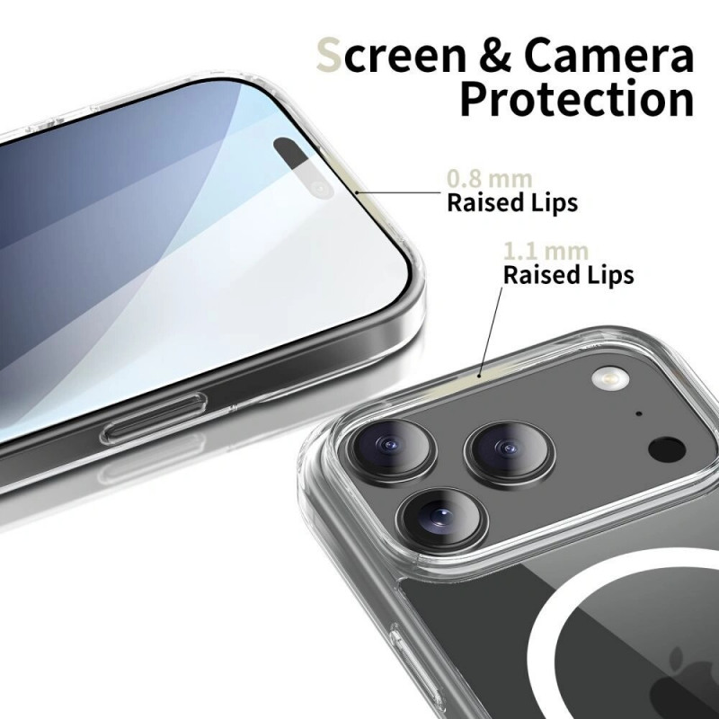Tech-Protect FlexAir Hybrid MagSafe dėklas Google Pixel 10 / 10 Pro, skaidrus