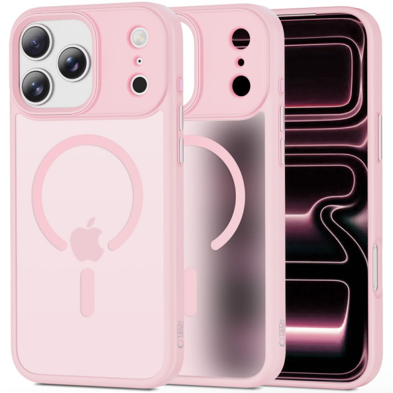 Tech-Protect MagMat MagSafe dėklas Apple iPhone 17 Pro, matinis rožinis