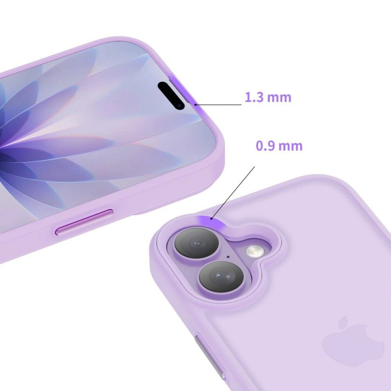 Tech-Protect MagMat dėklas Apple iPhone 17, matinis levandų spalvos
