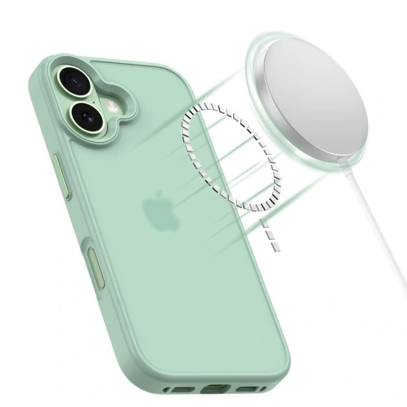 Tech-Protect MagMat dėklas Apple iPhone 17, matinis šalavijų žalias