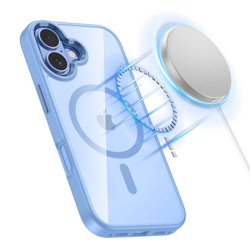 Tech-Protect MagMat MagSafe dėklas Apple iPhone 17, rūko mėlynas/skaidrus