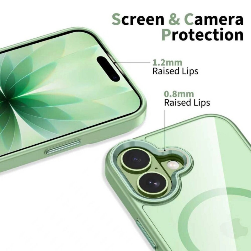 Tech-Protect MagMat MagSafe dėklas Apple iPhone 17, šalavijų/skaidrus