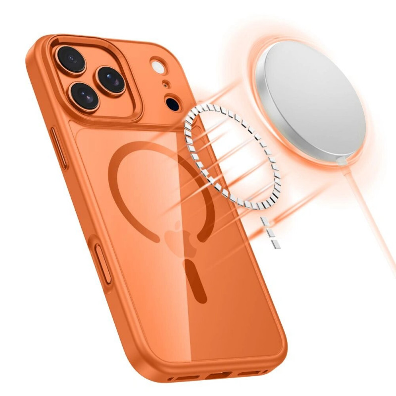 Tech-Protect MagMat MagSafe dėklas Apple iPhone 17 Pro, kosminis oranžinis/skaidrus, THP4752